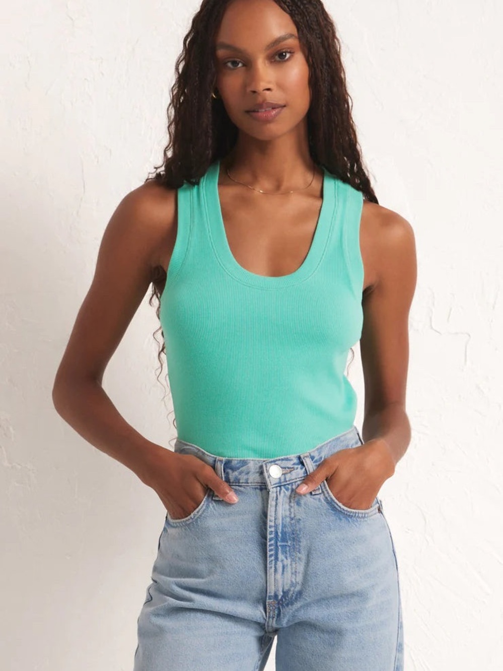 Z Supply Sirena Rib Tank - Cabana Green